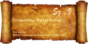Szepessy Valentina névjegykártya